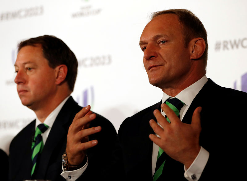 © Reuters. Rugby World Cup 2023 host country candidates press conference