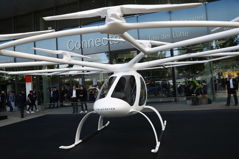 © Reuters. Volocopter, da Mercedes, é visto durante Salão do Automóvel de Frankfurt, na Alemanha