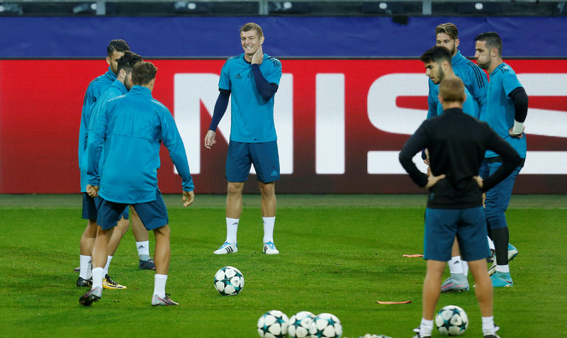 © Reuters. Real Madrid Training
