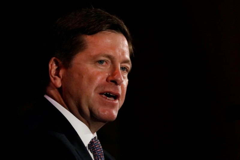 © Reuters. Jay Clayton, S.E.C. Chairman speaks to the Economic Club of New York