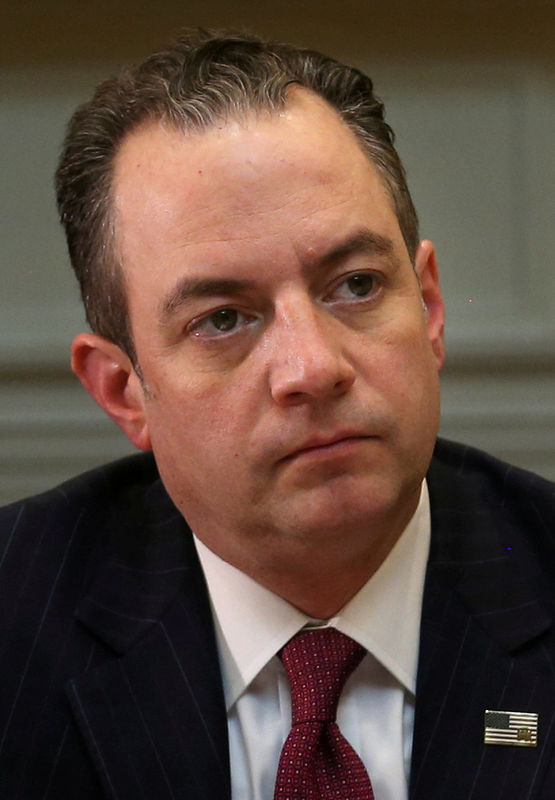 © Reuters. Chief of Staff Reince Priebus is pictured at the White House in Washington