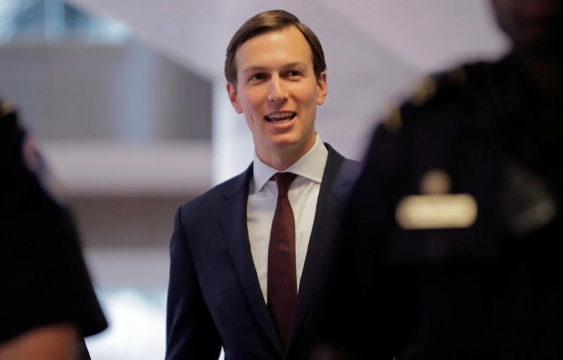 © Reuters. White House Senior Adviser Kushner departs after closed session of the Senate Intelligence Committee in Washington