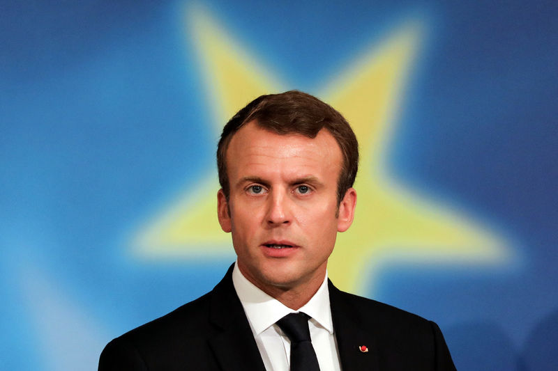 © Reuters. French President Emmanuel Macron delivers a speech to set out plans for reforming the European Union at the Sorbonne in Paris