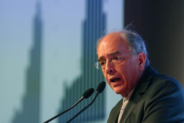 © Reuters. Presidente da Petrobras, Pedro Parente, durante fórum em São Paulo