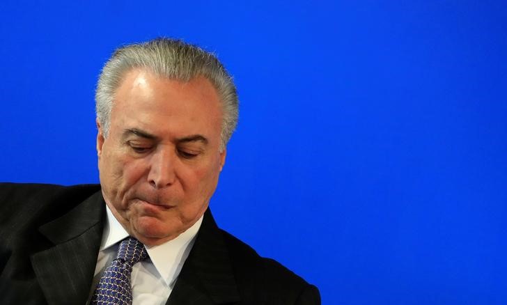 © Reuters. Presidente Michel Temer durante cerimônia, em São Paulo