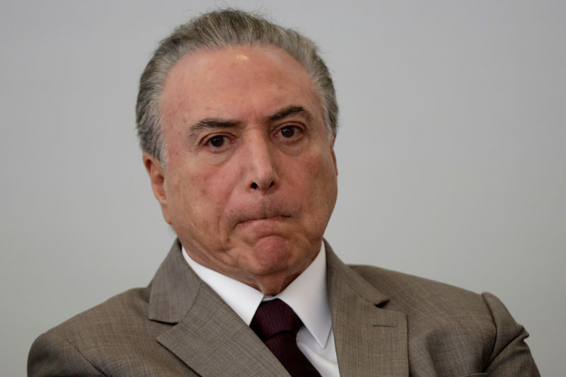 © Reuters. Presidente Michel Temer durante cerimônia em Brasília