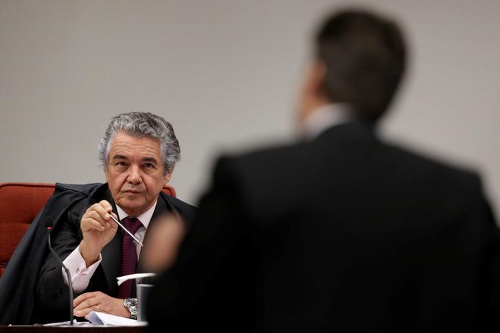 © Reuters. O ministro Marco Aurélio Mello, do Supremo Tribunal Federal (STF), em Brasília