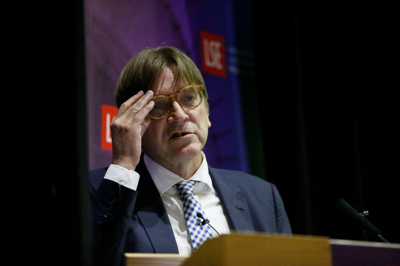 © Reuters. Guy Verhofstadt fala durante evento em Londres