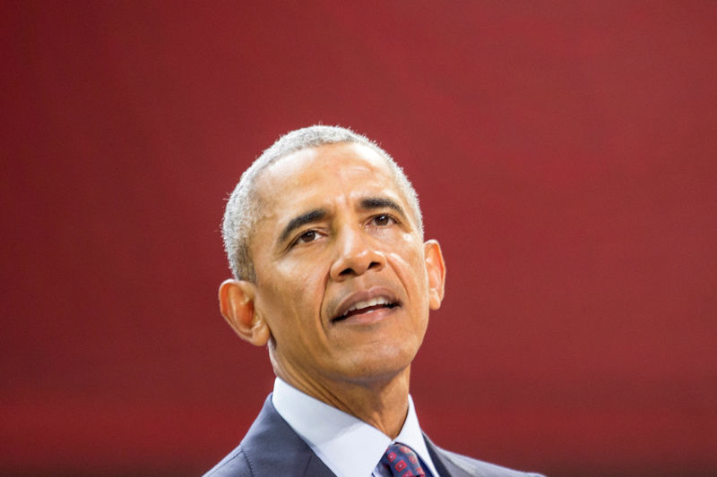 © Reuters. Barack Obama speaks at Gates Foundation Goalkeepers event in New York