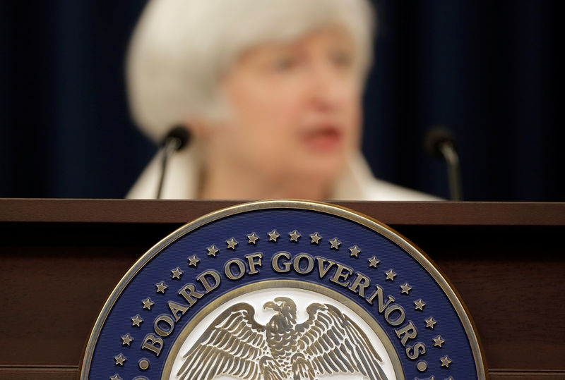 © Reuters. Federal Reserve Chairman Janet Yellen speaks during a news conference after a two-day Federal Open Markets Committee (FOMC) policy meeting, in Washington