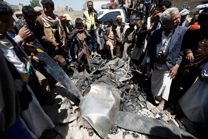 © Reuters. وكالة: الحوثيون يقولون إنهم أسقطوا طائرة استطلاع أمريكية بدون طيار