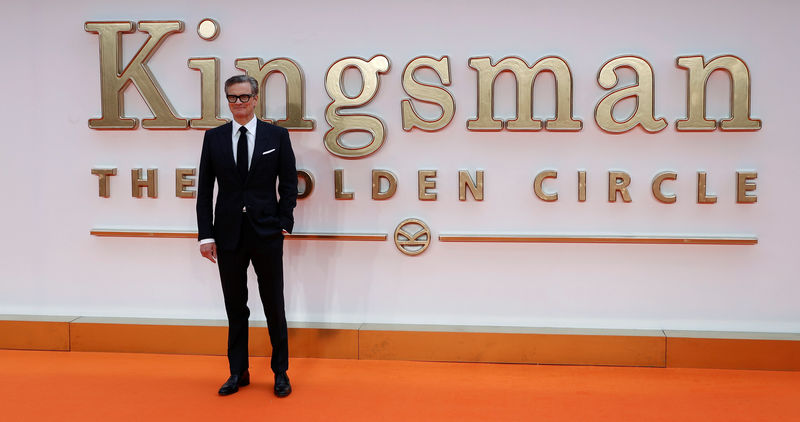 © Reuters. Cast member Colin Firth arrives for the world premiere of "Kingsman: The Golden Circle" in London