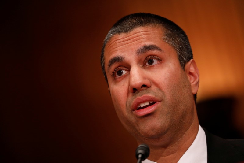 © Reuters. Ajit Pai, Chairman of the Federal Communications Commission, testifies before a Senate Appropriations Financial Services and General Government Subcommittee on Capitol Hill in Washington