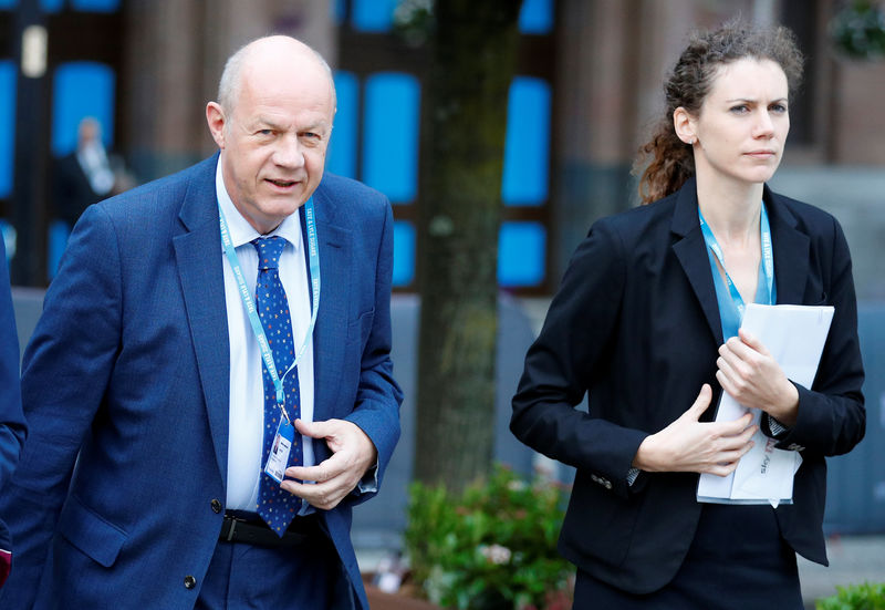 © Reuters. Britain's Minister for the Cabinet Office Damian Green arrives at the Conservative Party's conference in Manchester