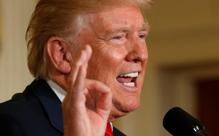 © Reuters. O presidente dos Estados Unidos, Donald Trump, durante coletiva de imprensa na Casa Branca, em Washington, EUA