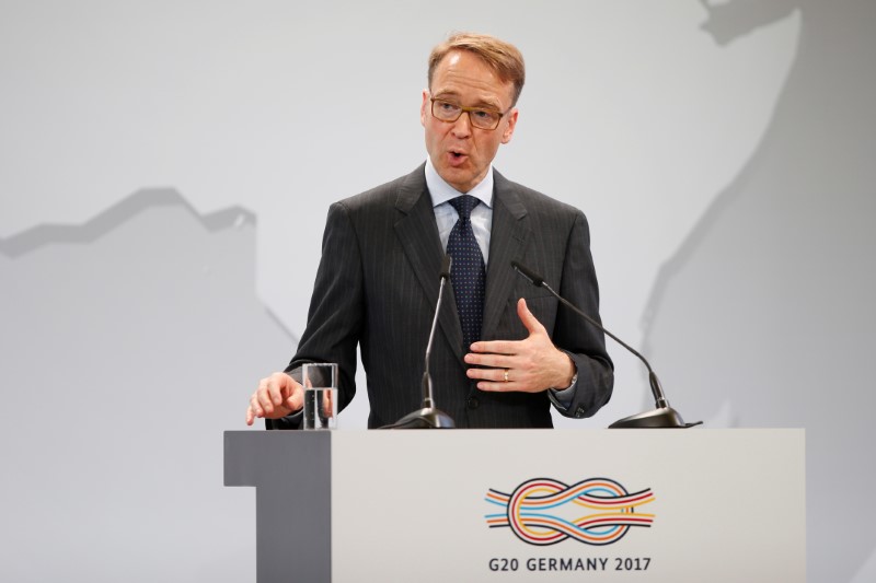 © Reuters. Deutsche Bundesbank, German Federal Bank President Jens Weidmann gives a keynote to the ‘G20 Africa Partnership – Investing in a Common Future’ Summit in Berlin