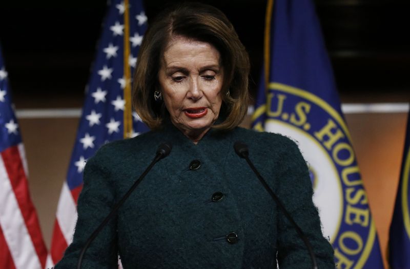 © Reuters. House Minority Leader Pelosi holds weekly news conference at the U.S. Capitol in Washington