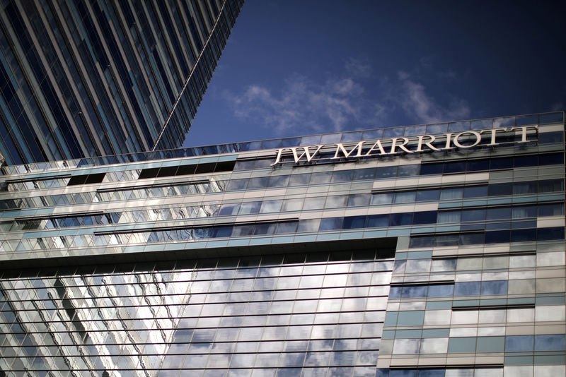 © Reuters. FILE PHOTO:    A JW Marriott hotel is seen in Los Angeles