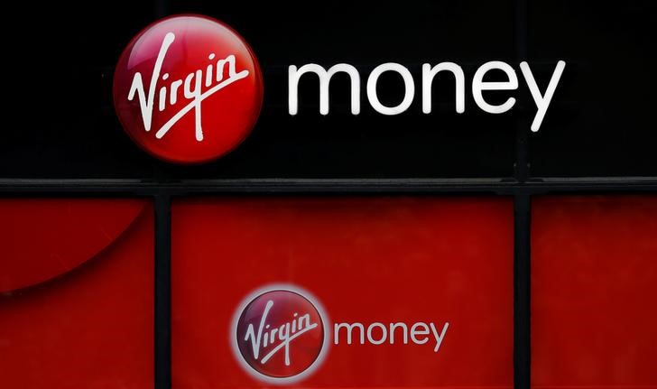 © Reuters. Signage is see outside a branch of Virgin Money in Manchester