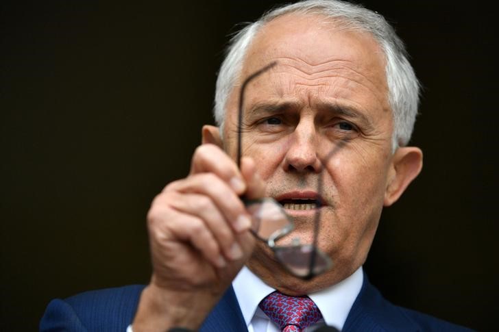 © Reuters. Primeiro-ministro da Austrália, Malcolm Turnbull, durante coletiva de imprensa em Canberra