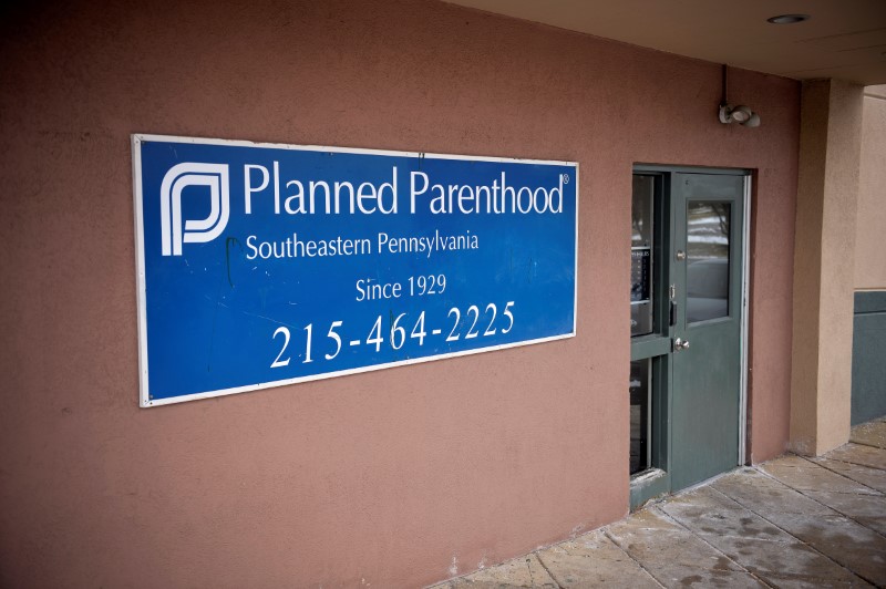 © Reuters. The sign of the Planned Parenthood centre is pictured in Philadelphia