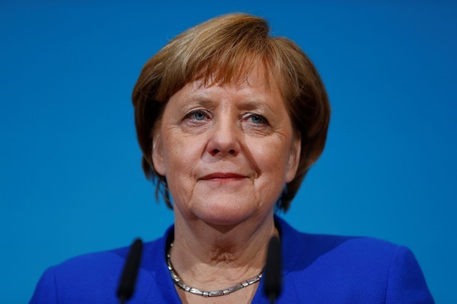 © Reuters. Chanceler alemã, Angela Merkel, durante coletiva de imprensa em Berlim