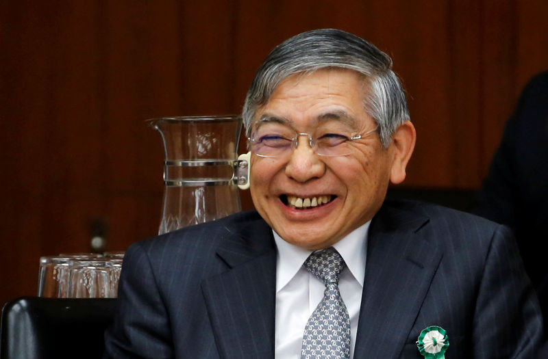 © Reuters. اليابان تعين كورودا محافظا للبنك المركزي لولاية جديدة