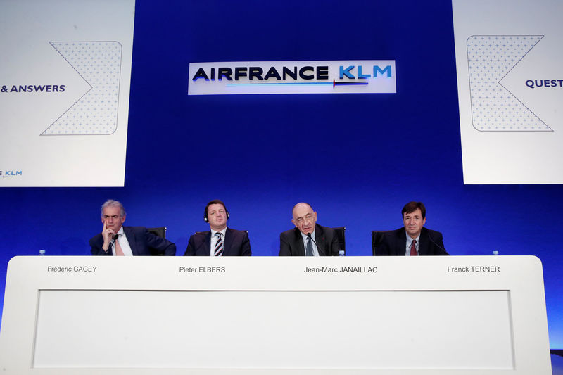 © Reuters. AIR FRANCE-KLM: LES RESULTATS PENALISÉS EN BOURSE