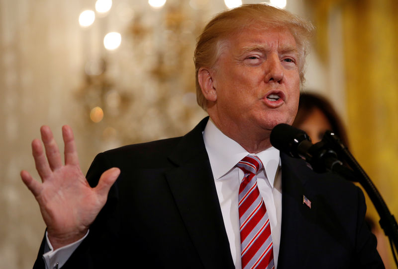 © Reuters. Donald Trump, presidente dos EUA, discursa durante evento na Casa Branca, em Washington, nos EUA