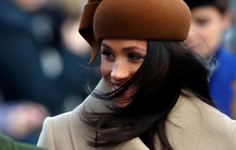 © Reuters. FILE PHOTO: Meghan Markle arrives at St Mary Magdalene's church for the Royal Family's Christmas Day service on the Sandringham estate in eastern England