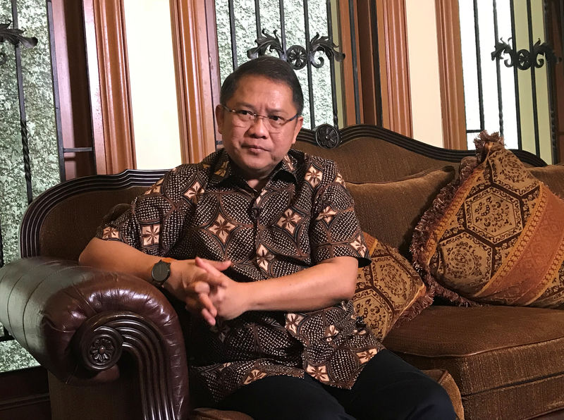 © Reuters. Indonesia's Minister of Communication and Information Rudiantara is seen during an interview with Reuters at his home in Jakarta