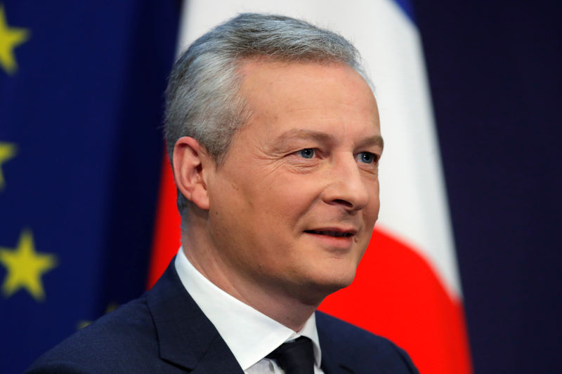 © Reuters. French Finance Minister Bruno Le Maire attends a conference on
