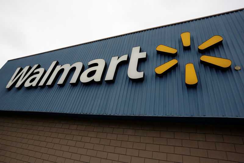 © Reuters. Logo of Walmart is pictured at a store in Monterrey