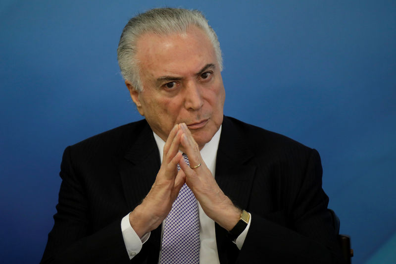 © Reuters. Presidente Michel Temer durante cerimônia em Brasília