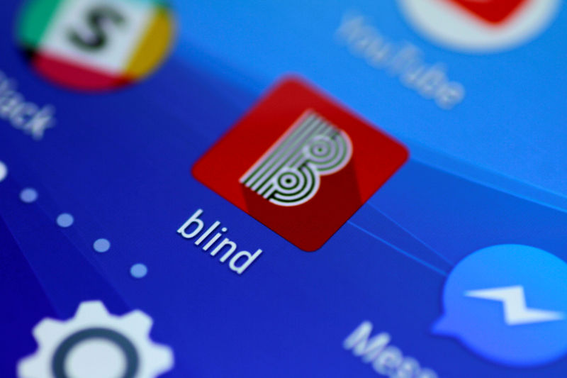 © Reuters. FILE PHOTO: Illustration photo of the Blind app