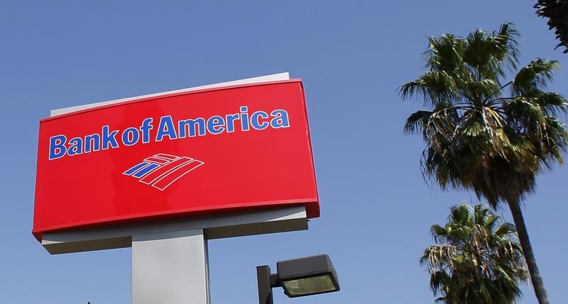 © Reuters. A sign for a  Bank of America office is pictured in Burbank, California