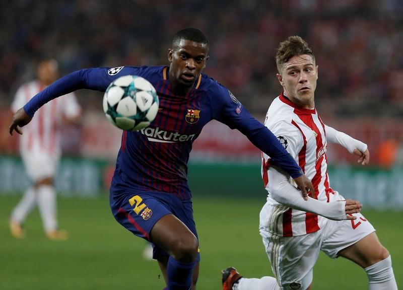 © Reuters. El Barça pierde a Semedo unas cinco semanas por una lesión en el muslo