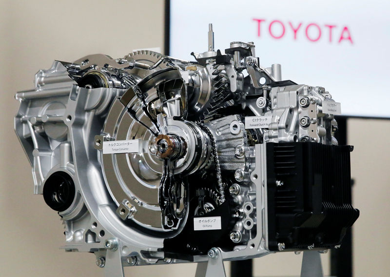 © Reuters. A model of Toyota Motor Corp's new Direct Shift-CVT is seen at Toyota's headquarters in Tokyo
