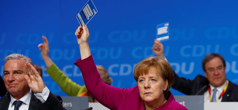 © Reuters. Il congresso della Cdu oggi a Berlino