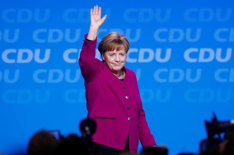 © Reuters. Chanceler alemã, Angela Merkel, durante congresso da União Democrata-Cristã (CDU), em Berlim