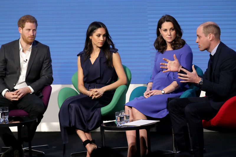 © Reuters. Harry, Meghan, Kate e William em primeiro evento juntos