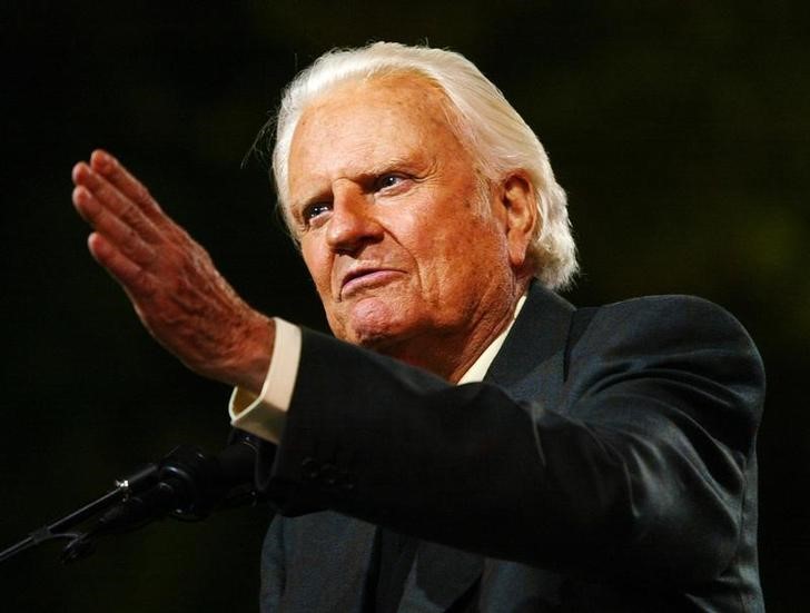 © Reuters. Pastor evangélico norte-americano Billy Graham, em Nova York