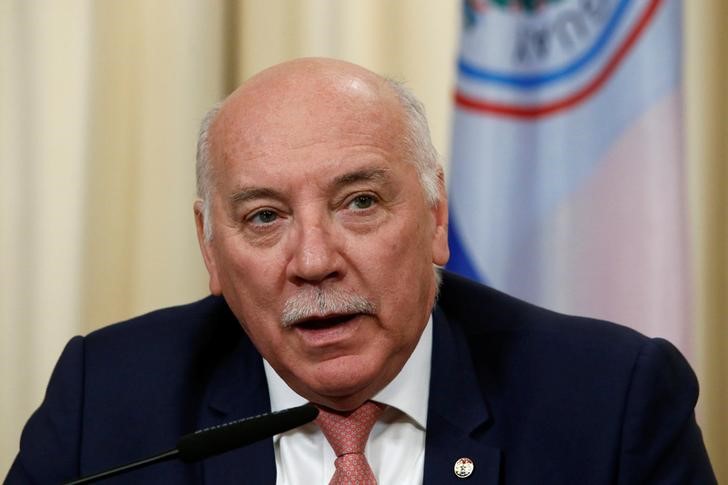 © Reuters. Ministro de Relações Exteriores do Paraguai, Eladio Loizaga, em Moscou, na Rússia