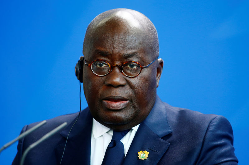 © Reuters. رئيس غانا يقول اقتصاد بلاده سيكون "الأسرع نموا في العالم" هذا العام