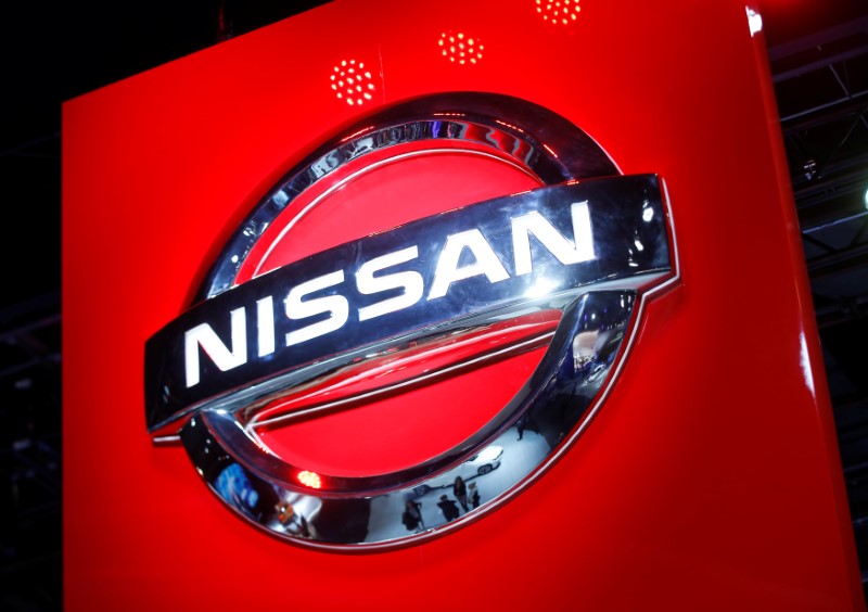 © Reuters. FILE PHOTO: The Nissan logo is seen at the company's display area during the North American International Auto Show in Detroit