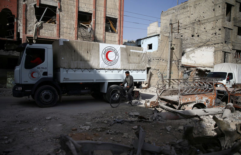 © Reuters. الأمم المتحدة تطلب من سوريا الالتزام بالهدنة لإدخال مساعدات