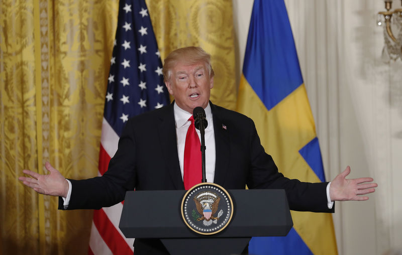 © Reuters. Presidente dos Estados Unidos, Donald Trump, em conferência na Casa Branca