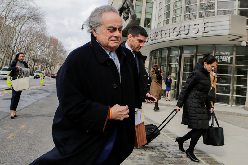 © Reuters. Attorney Brafman exits the courthouse after a sentence for his client, former drug company executive Shkreli, at the U.S. District Court for the Eastern District of New York in Brooklyn, New York