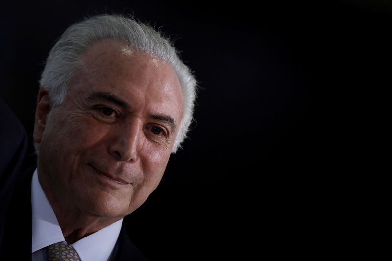 © Reuters. Presidente Michel Temer durante cerimônia em Brasília