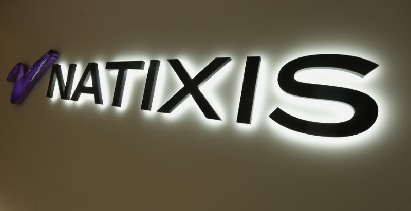 © Reuters. The logo of Natixis is displayed at the company's office in Hong Kong